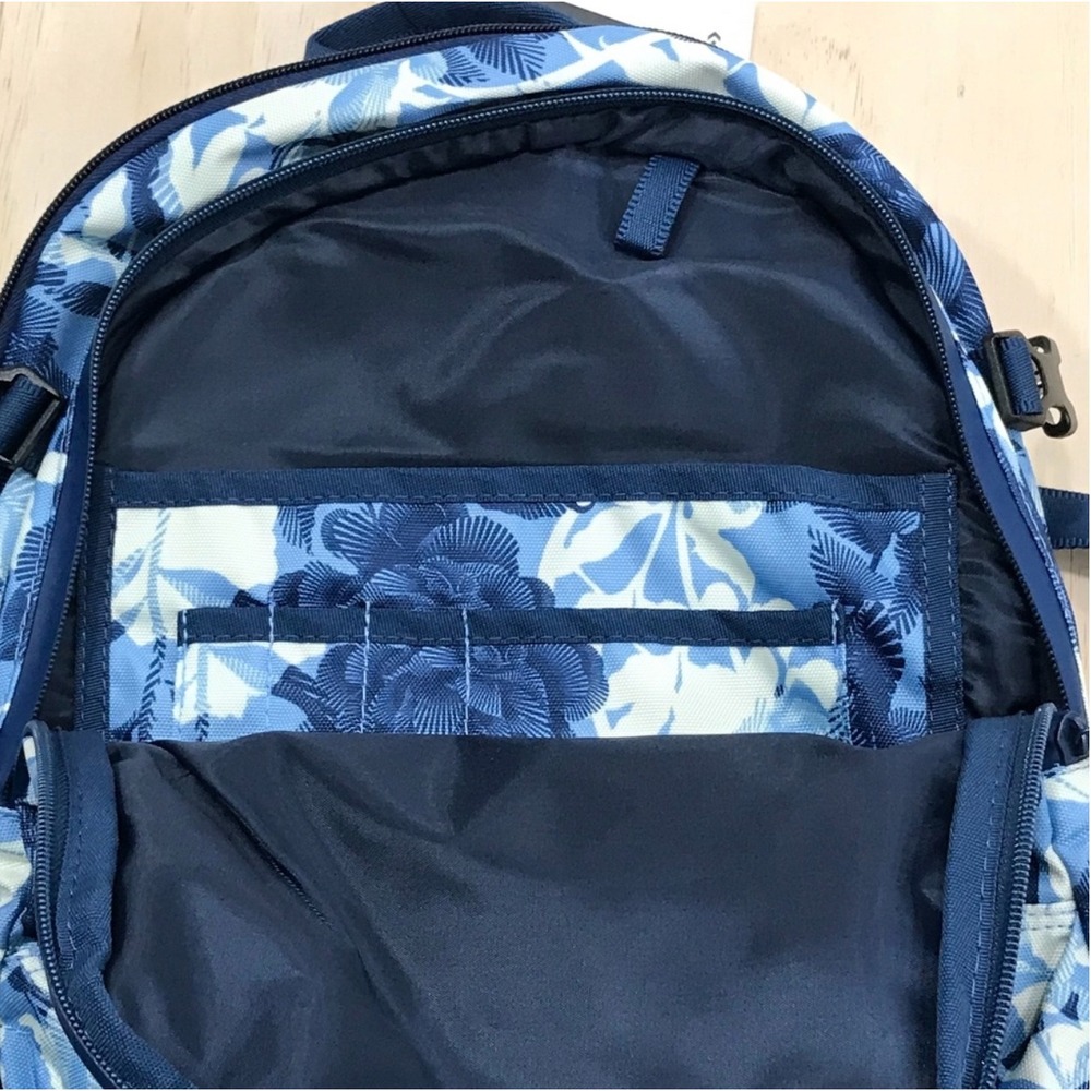 Converse Straight Edge Backpack Blue Floral Peony Print Laptop Bag 10007783 - Picture 6 of 8